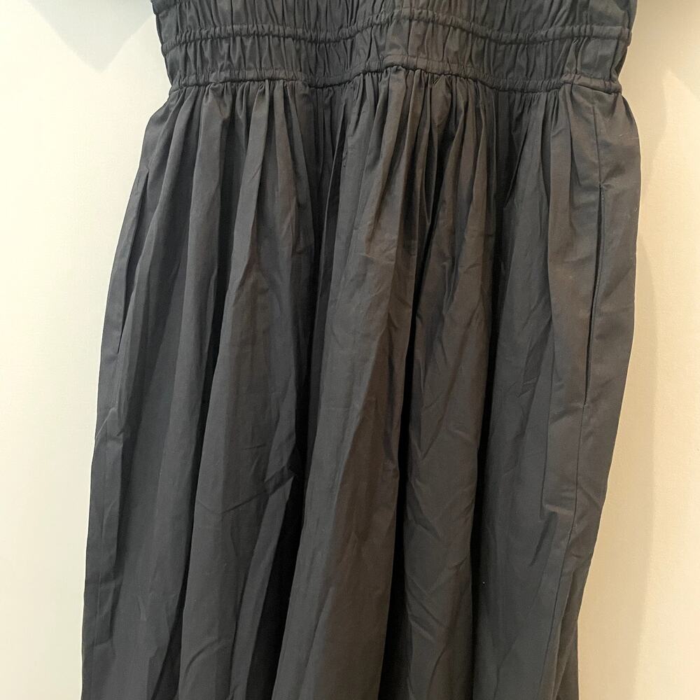 J.Crew Elena Shirtdress Cotton Poplin Midi Short Sleeves Vacation BY832 Black 6 - Picture 12 of 16